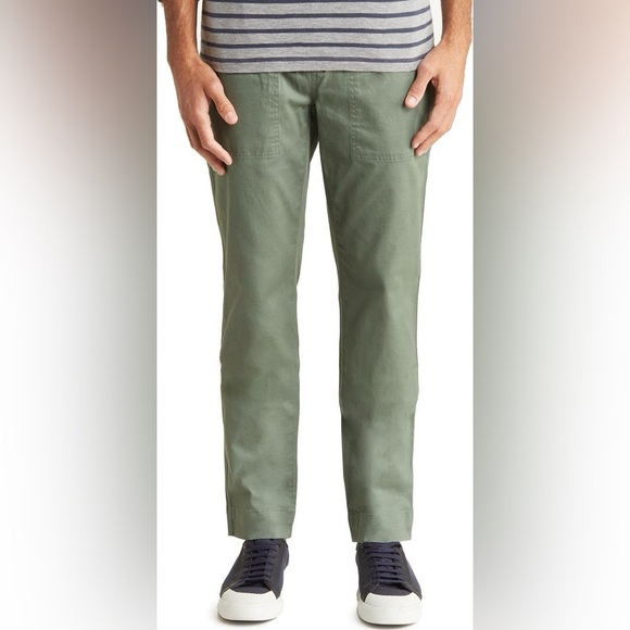 Brooks brothers Solid Cotton Stretch Pants size large green pants - Picture 1 of 9